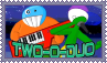 stamp of coach z and bubs above the words ''two-o-duo''